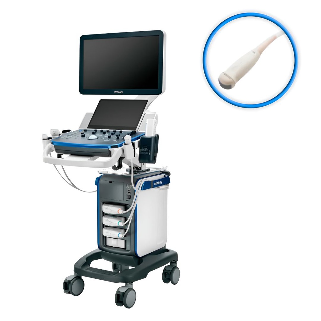 Kit de Ultrasonido veterinario de gabinete para diagnostico Monitor LED de alta resolución de 21.5'' + Transductor microconvexo (6C2)