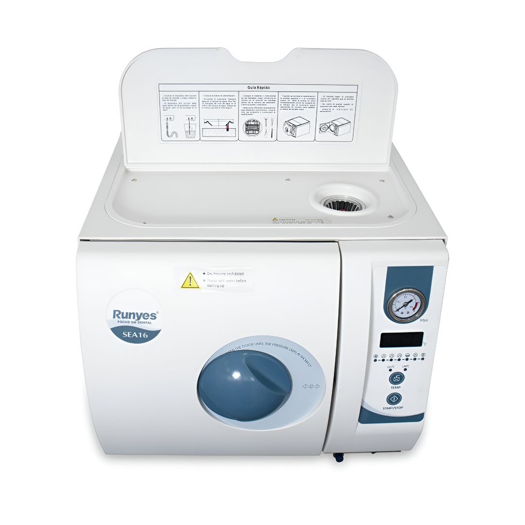 Autoclave Dental de Acero de 16 litros 44 x 58 x 39 cm