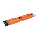 Camilla Plegable Lateral y Transversalmente de Aluminio Color Naranja