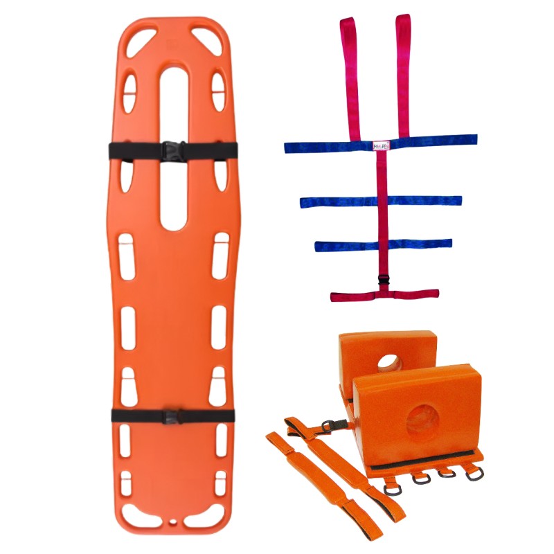Sistema de Inmovilizacion de Plastico con inmovilizador de craneo termosellado