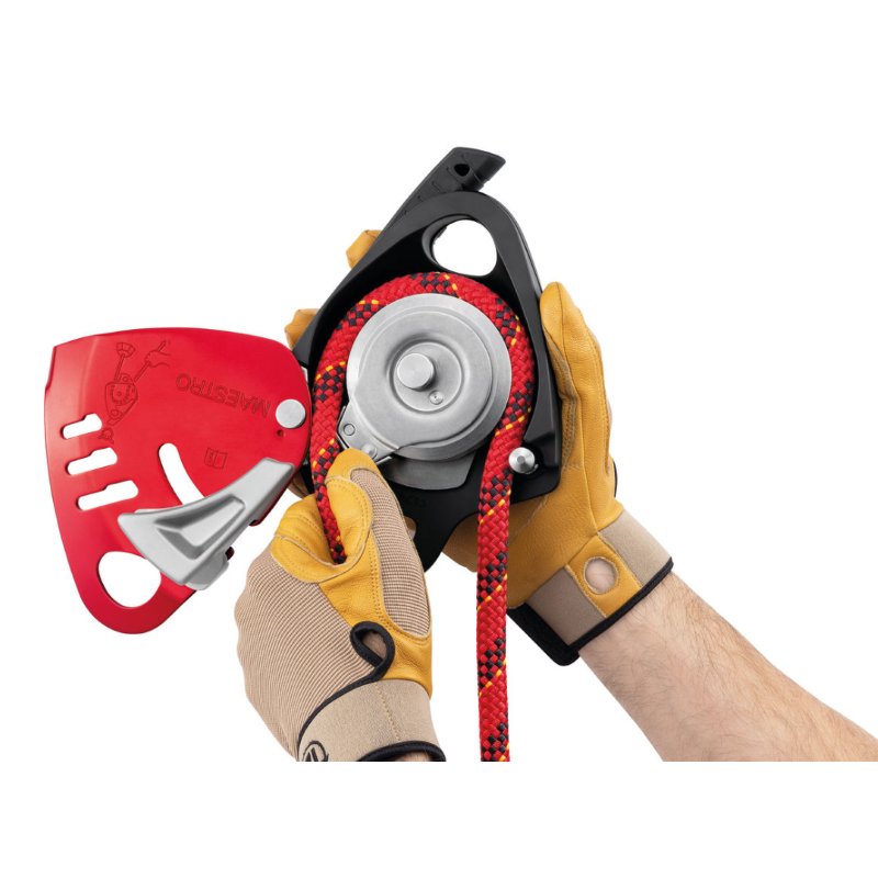 Descensor Maestro L con polea bloqueadora 250kg 12.5 a 13mm