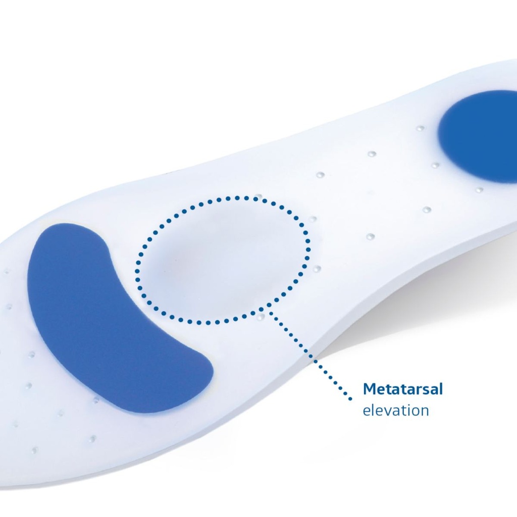 Plantilla Mediana de Silicon con Elevacion Metatarsal 