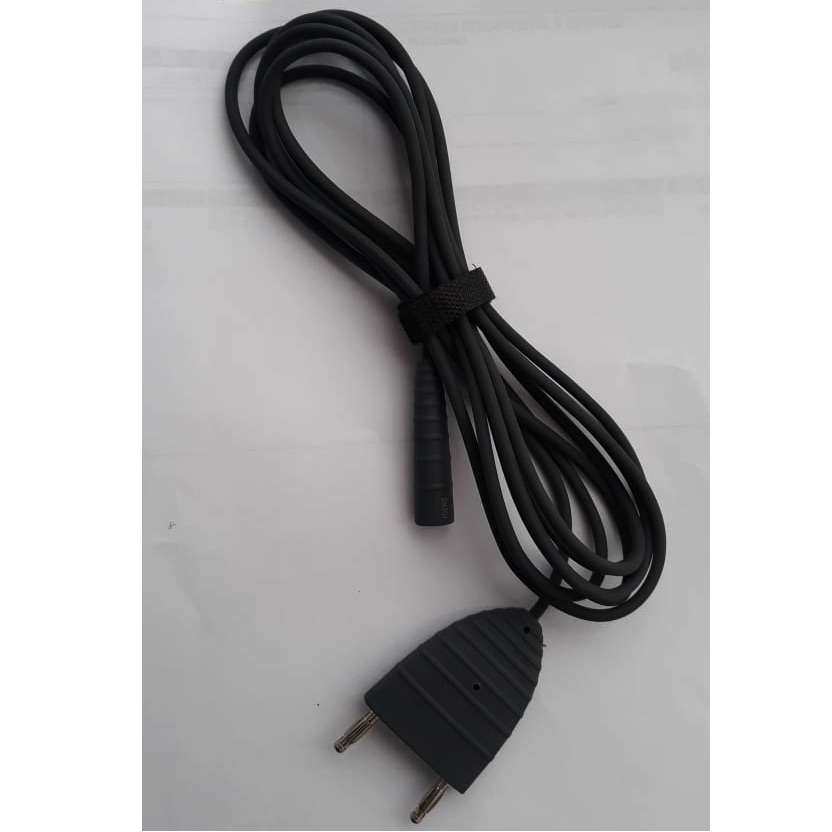 Cable bipolar tipo tenasa de silicon 3 Mts para pinza de electrocirugia Europea