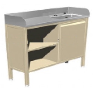 Gabinete para toma de muestras 90 x 30 x 100 cm