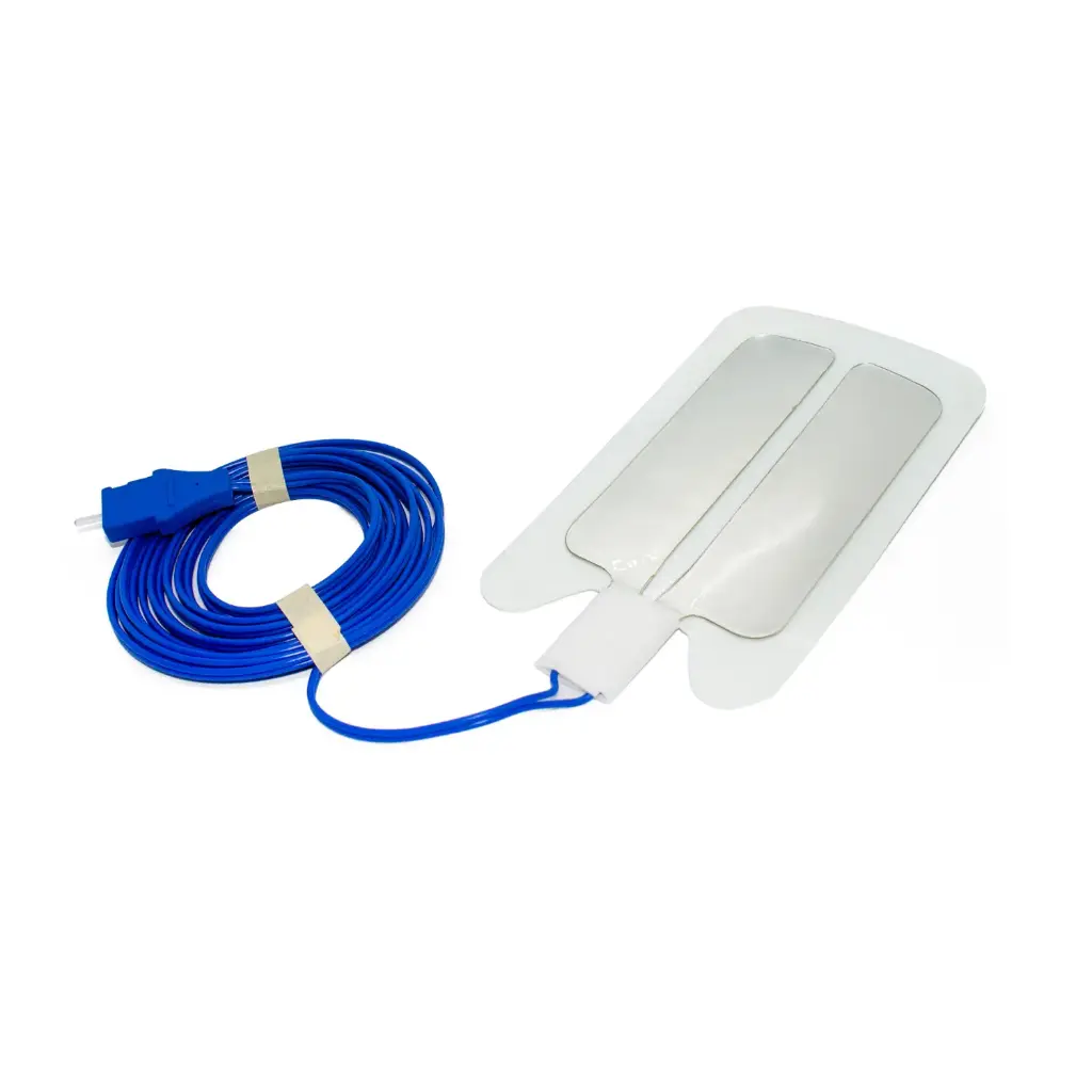 Placa desechable para electrocauterio con cable REM pediatrica c/10 piezas