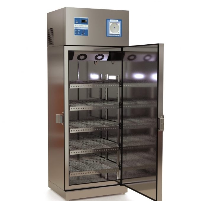 Refrigerador para Banco de Leche de 23 ft³ de Acero Inoxidable, 1 Puerta de Cristal Con Graficador