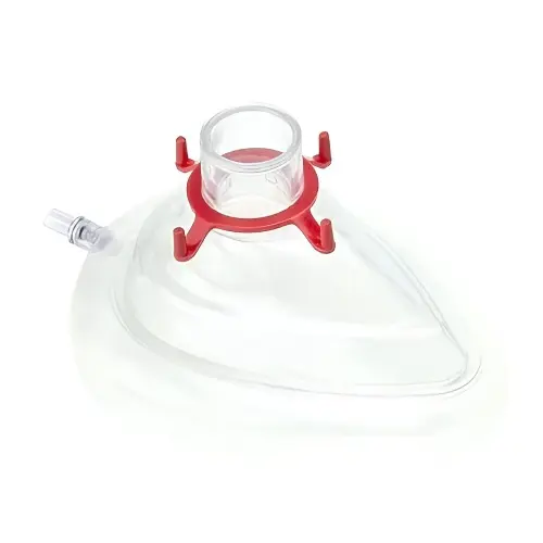 Mascarilla Facial Adulto Mediano con Cojín de Aire y Válvula (Rojo) Mod. Sure Seal Caja c/10 piezas