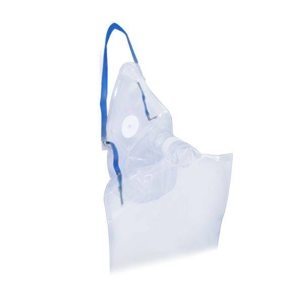 Mascarilla para Oxigeno Adulto con Bolsa Reservorio y Valvula, Caja c/50 piezas
