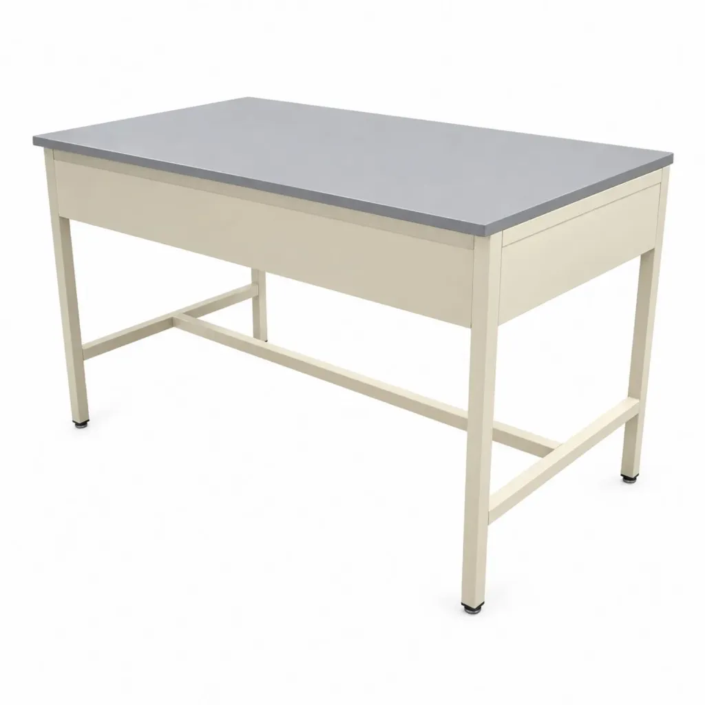 Mesa Alta Esmaltada con Cubierta de Laminado Plástico (90 cm)