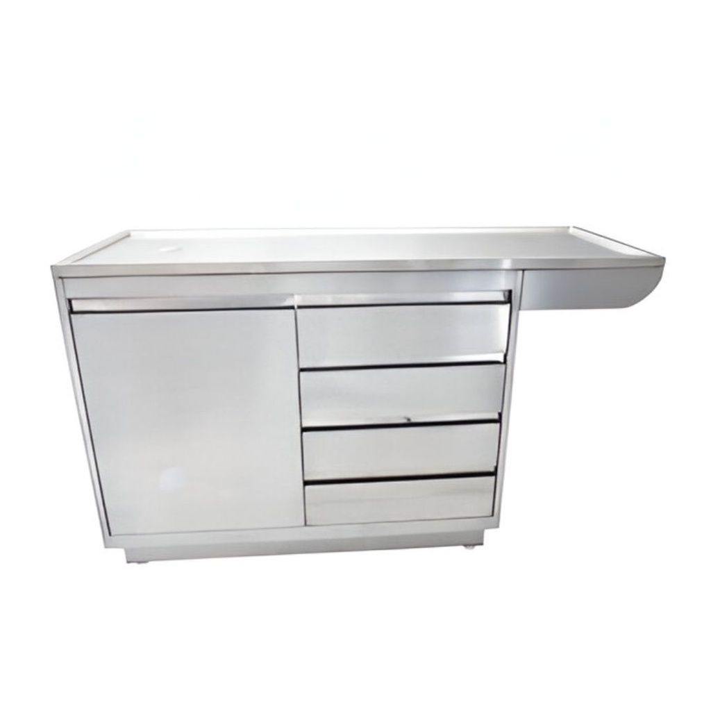 Mesa de Exploracion Veterinaria Grand+ con Cubierta Acero Inoxidable 304 y Cuerpo Acero Inoxidable 430