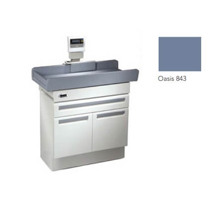 Mesa pediátrica con bascula color Oasis