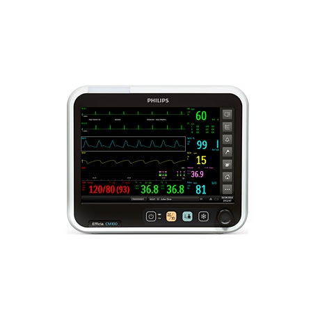 Monitor para paciente de signos vitales de 10" Mod. EFFICIA CM100 (ECG+Temp+SpO2+FC+PANI+Resp)