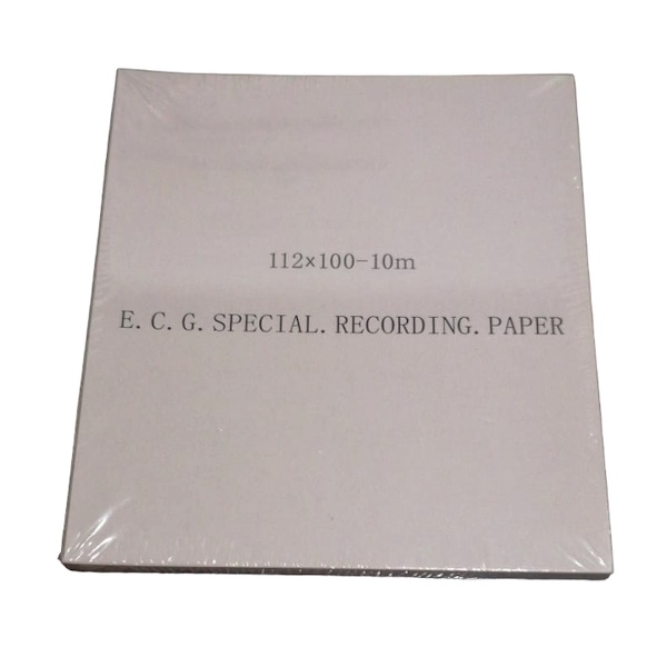 Papel para ECG en Z de 112mm x 100 tipo Z con 10 Mts. de 6 canales, paq. c/10 paquetes