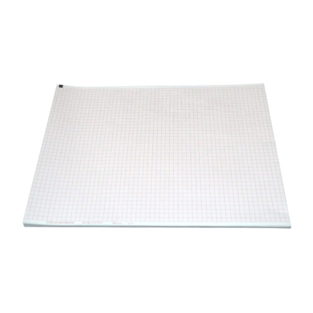 Papel para ECG en Z cuadricula roja para AT-102, AT-102Plus, AT102-G2, CS200 Excellence 10 paquetes con 100 hojas c/u (1000 hojas)