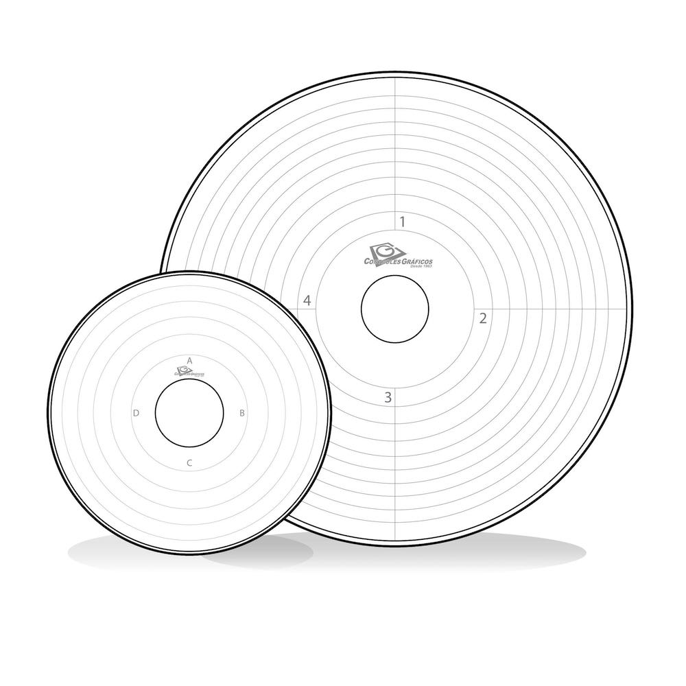 Papel circular para graficador de -50°a 50° c/100 hojas