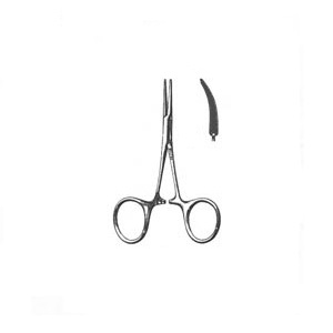 Pinza mosquito de Hartman curva de 4 pulg (10.2 cm)