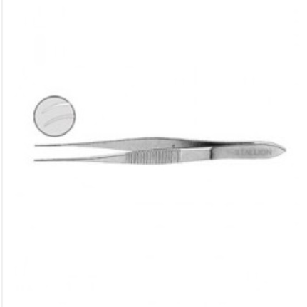Pinza curva de iris sin dientes