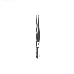 Pinza de diseccion con dientes 1x2 de 5" (12.7 cm) mango estriado