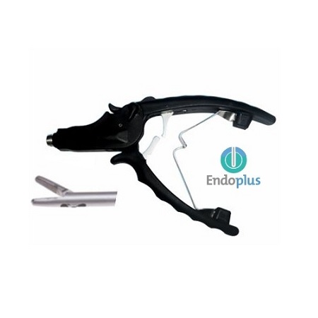 Porta agujas curvo de 5mmx33 cm semidescartable