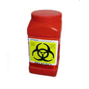 Recolector para liquidos de 3.0 lts de polipropileno color rojo