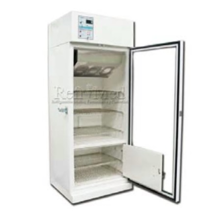 Refrigerador vertical de 16 pies para farmacia esmaltado con 1 puerta de cristal sin termograficador 