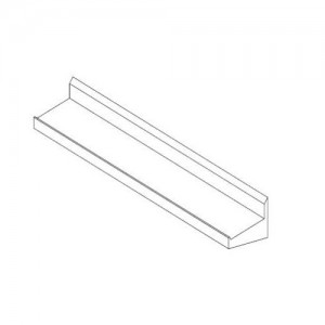 Repisa contra muro de 150 cm de acero inoxidable
