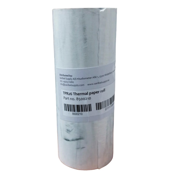 Rollo de papel térmico TPR26 para timpanómetro caja c/10pzs