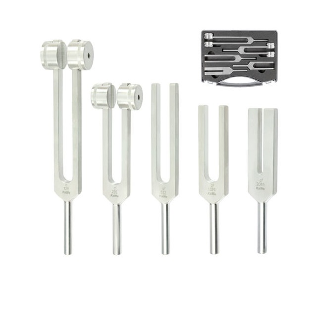 Set de diapasones de aluminio con maletin rigido