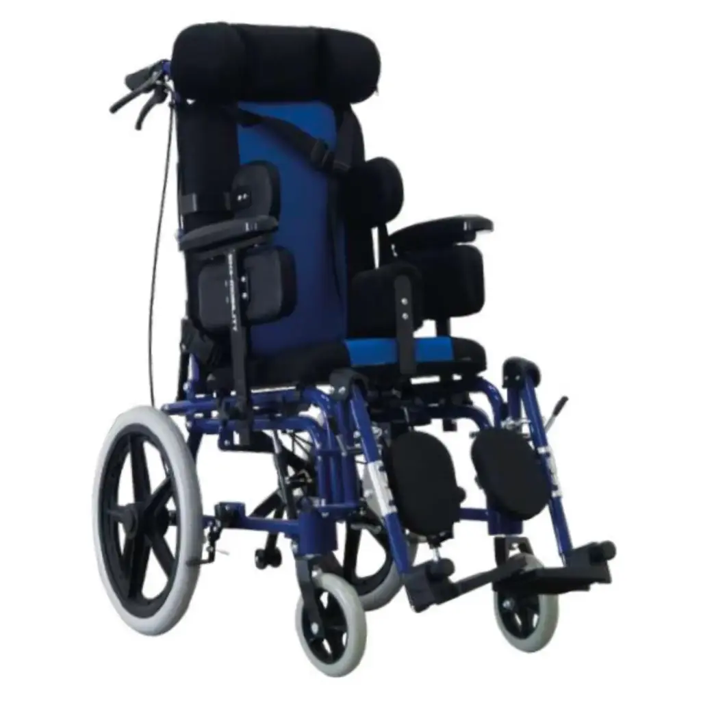 Silla de ruedas PCI 16" para Paralisis Cerebral Infantil roja
