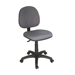 Silla giratoria secretarial tapizada en tela con pistón neumático