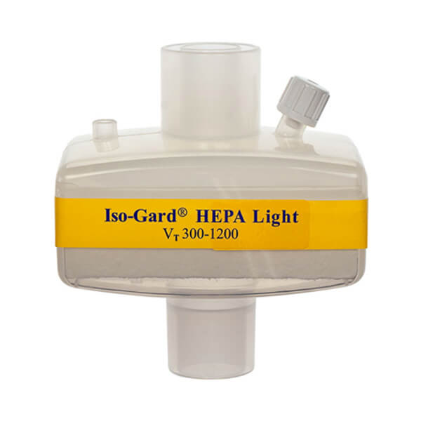 Filtro nariz artificial para adulto y filtro bacteriano/viral al 99.99%, HEPA Light Rango de 300–1200 ml con Línea de Muestreo