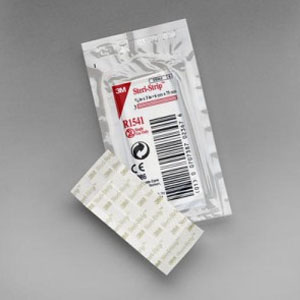 Tiras estériles para cierre de heridas Steri-Strip™ reforzado. Medida: 0.6 x 7.5cm, caja c/50 sobres