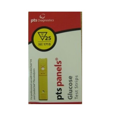 Tiras de prueba de panel de glucosa c/25