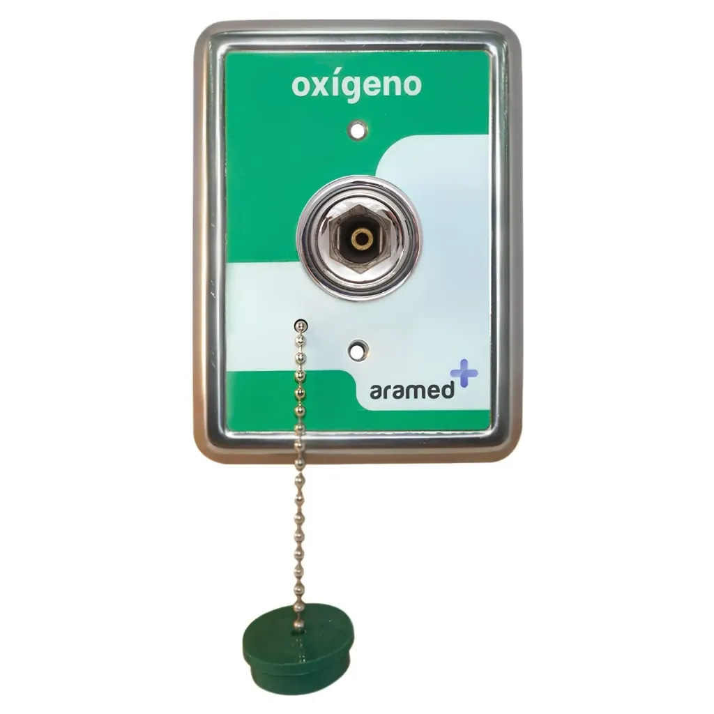 Toma de pared tipo NFPA para Oxigeno con conexión Puritan