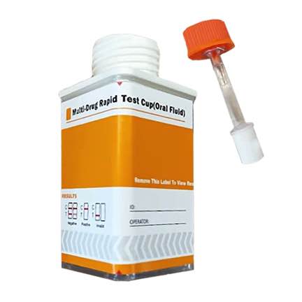 Prueba antidoping 6 drogas en saliva (MET-COC-AMP-BAR-BZO-THC) caja c/20