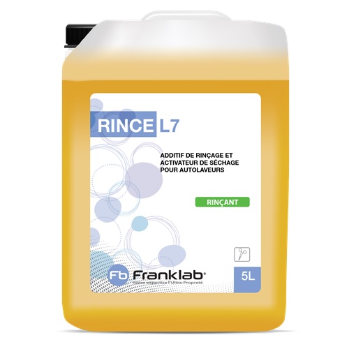 Aditivo de enjuague y activador de secado con accion lubricante RINCE L7 caja c/4 bidones de 5L