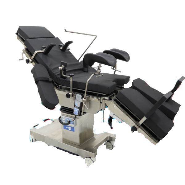 Mesa de operaciones electrohidraulica compatible con Arco en C, 320 / 265 Kg, soporte en pierna