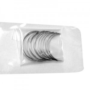 Aguja 1/2 circular paquete de 12 piezas #11 (8x20mm) ojo automático