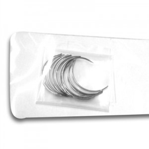 Aguja 1/2 circulo paquete de 12 piezas #13 (7x17mm) ojo automático