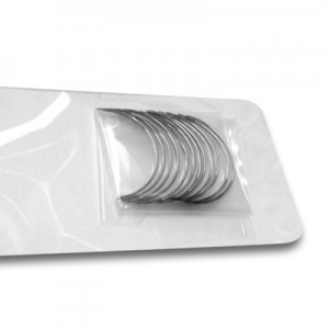 Aguja 1/2 circulo paquete de 12 piezas #14 (6x14mm) ojo automático