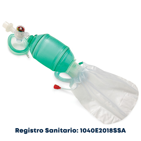Resucitador Adulto Desechable con Manometro