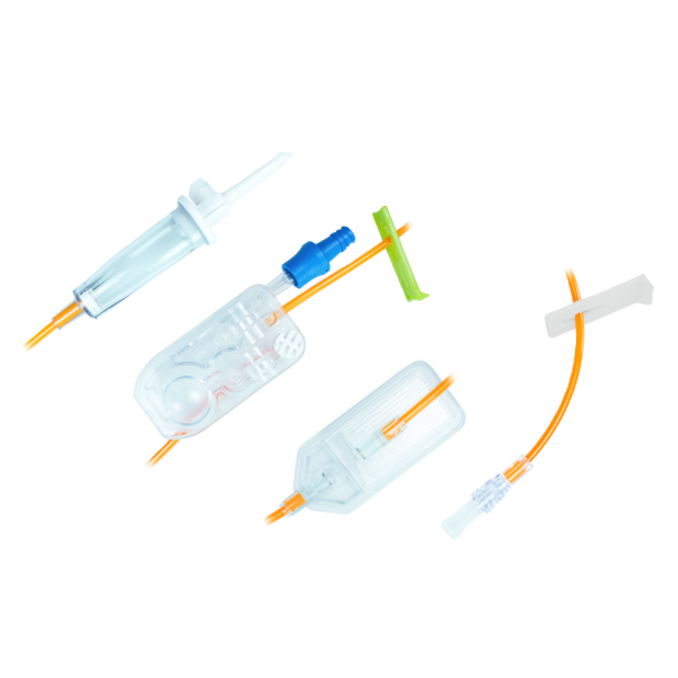 Set para bomba de infusión Plum A+ para quimioterapia con filto de 0.2 micras y resistente a la luz Caja c/50 piezas