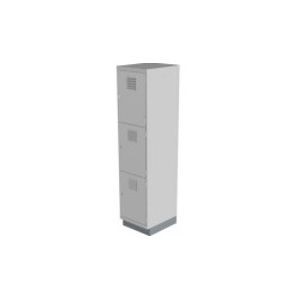 Casillero triple fabricado en lamina de acero inox cal 22 acabado en esmaltado medidas 38x45x180 cm