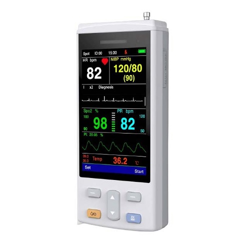 Monitor para paciente de signos vitales de 3.5" portatil MiniBalam con SpO2, PANI y capnografia