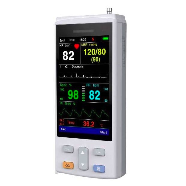 Monitor para paciente de signos vitales de 3.5" portatil MiniBalam con SpO2, Temp y PANI