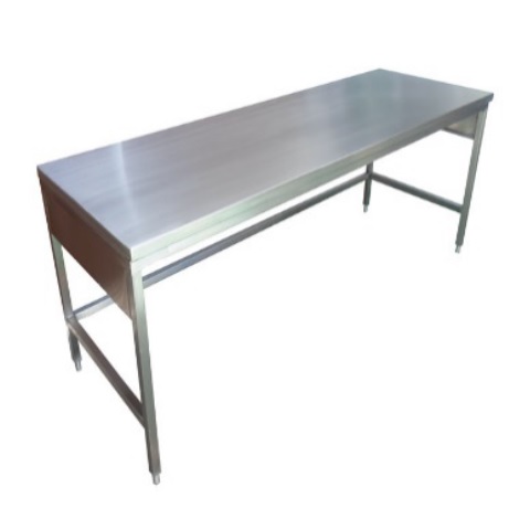 Mesa alta de 180 cm con cubierta de acero inoxidable 515.619.0778