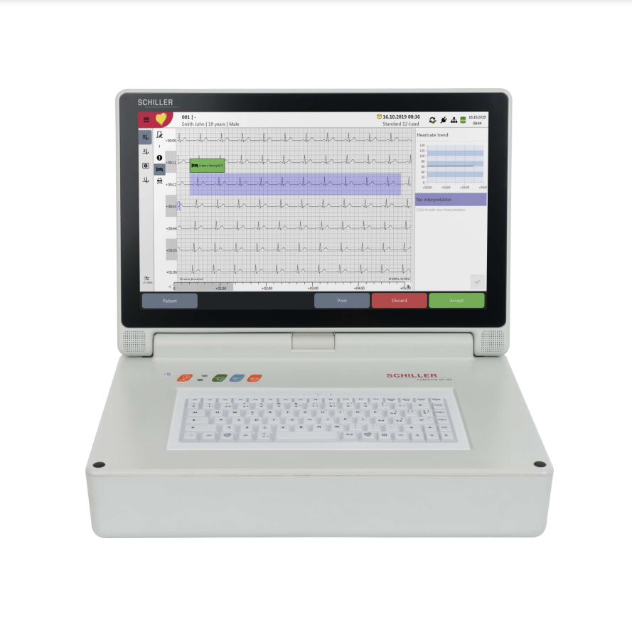 Electrocardiografo de 12 canales CARDIOVIT AT-180 pantalla tactil de 18.5" a color