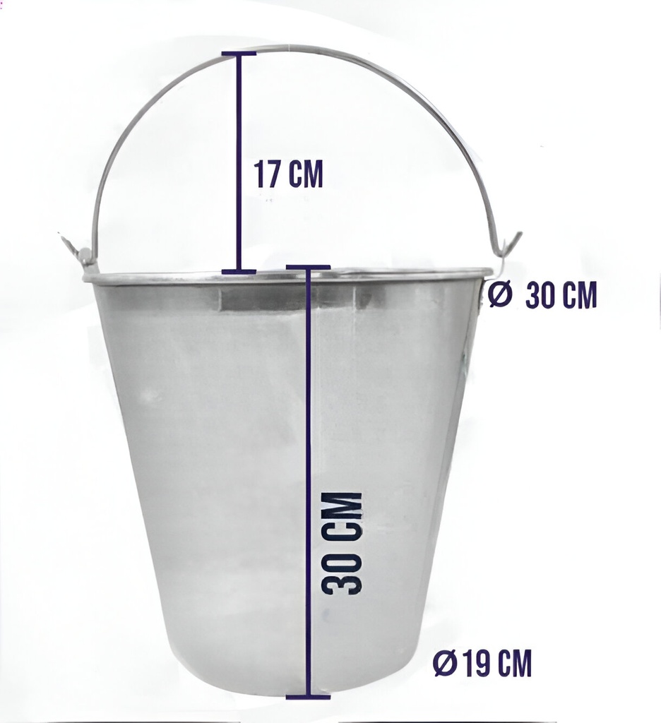 Cubeta medica de acero inoxidable 12L