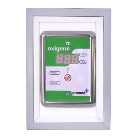 Alarma sencilla de oxigeno digital para sobreponer con transductor