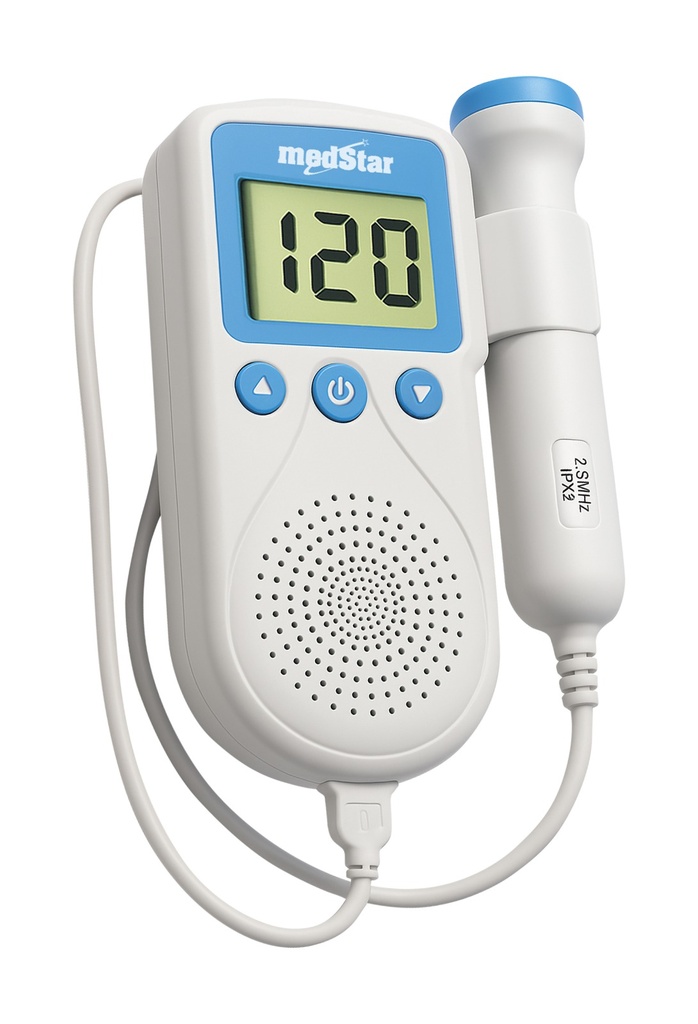 Doppler fetal con detección automática de frecuencia cardiaca (FHR)